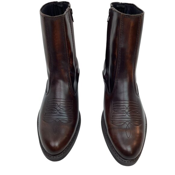 Laredo Fletcher Mens 7EW Western Side Zip Leather Ankle Boots - Picture 2 of 11